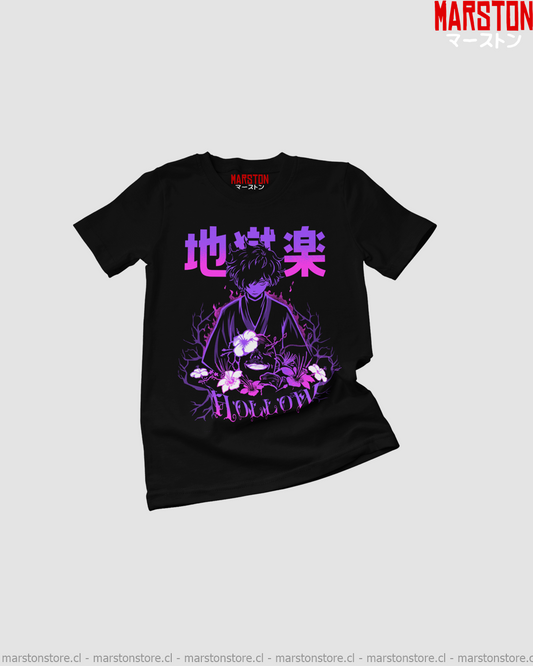 Polera negra de Hell's Paradise: Jigokuraku con Gabimaru