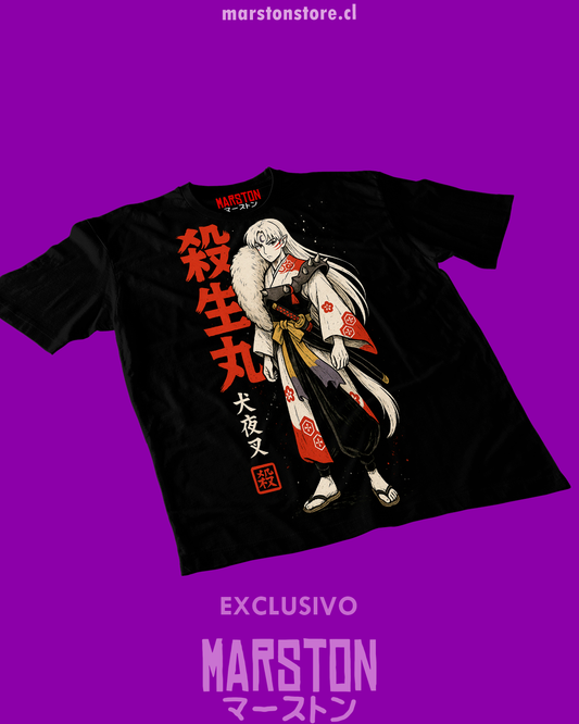 Polera negra de Inuyasha con Sesshomaru