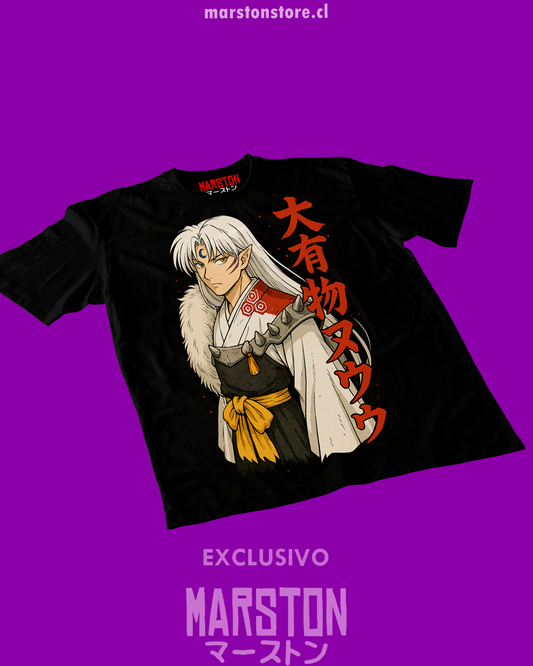 Polera negra de Inuyasha con Sesshomaru