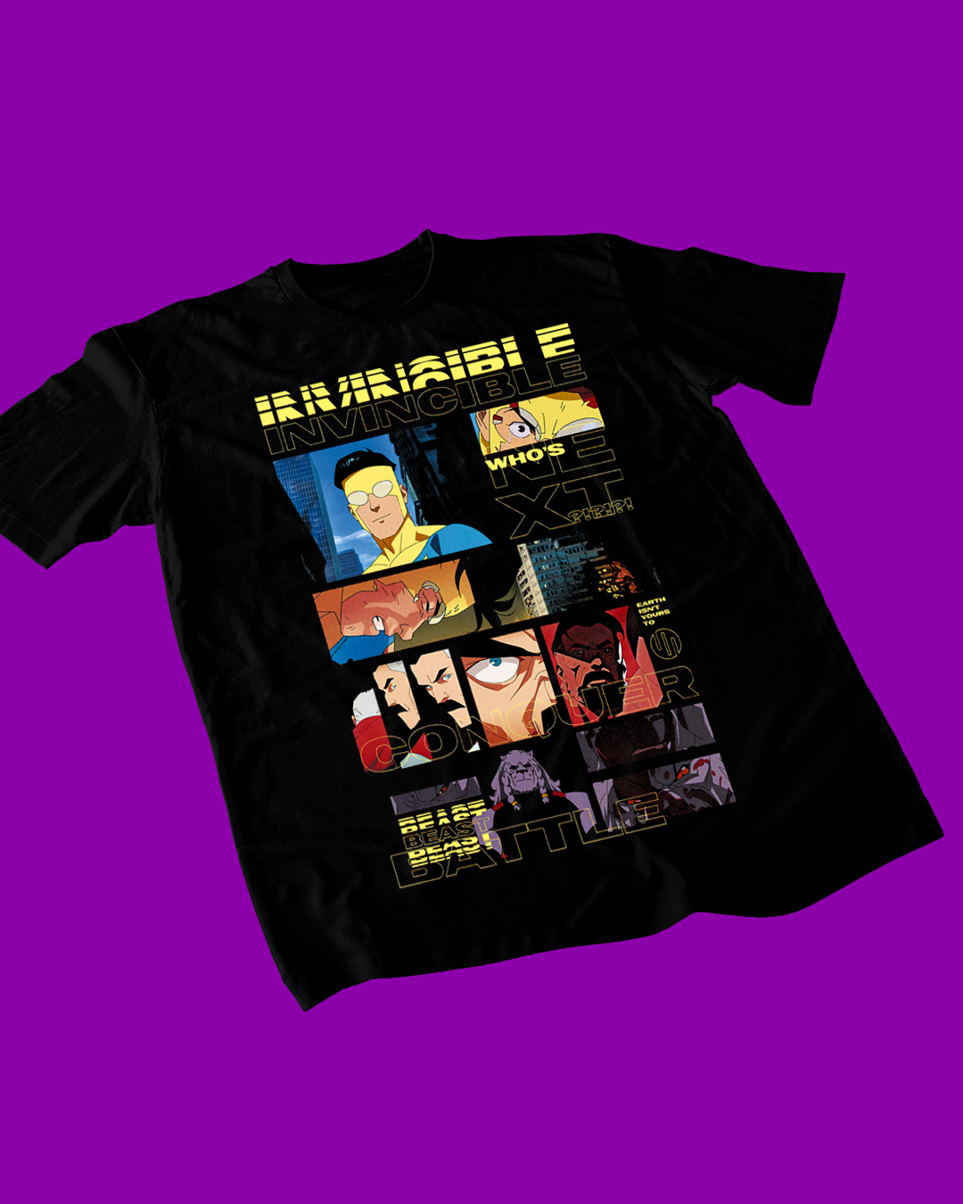 Polera negra de Invincible
