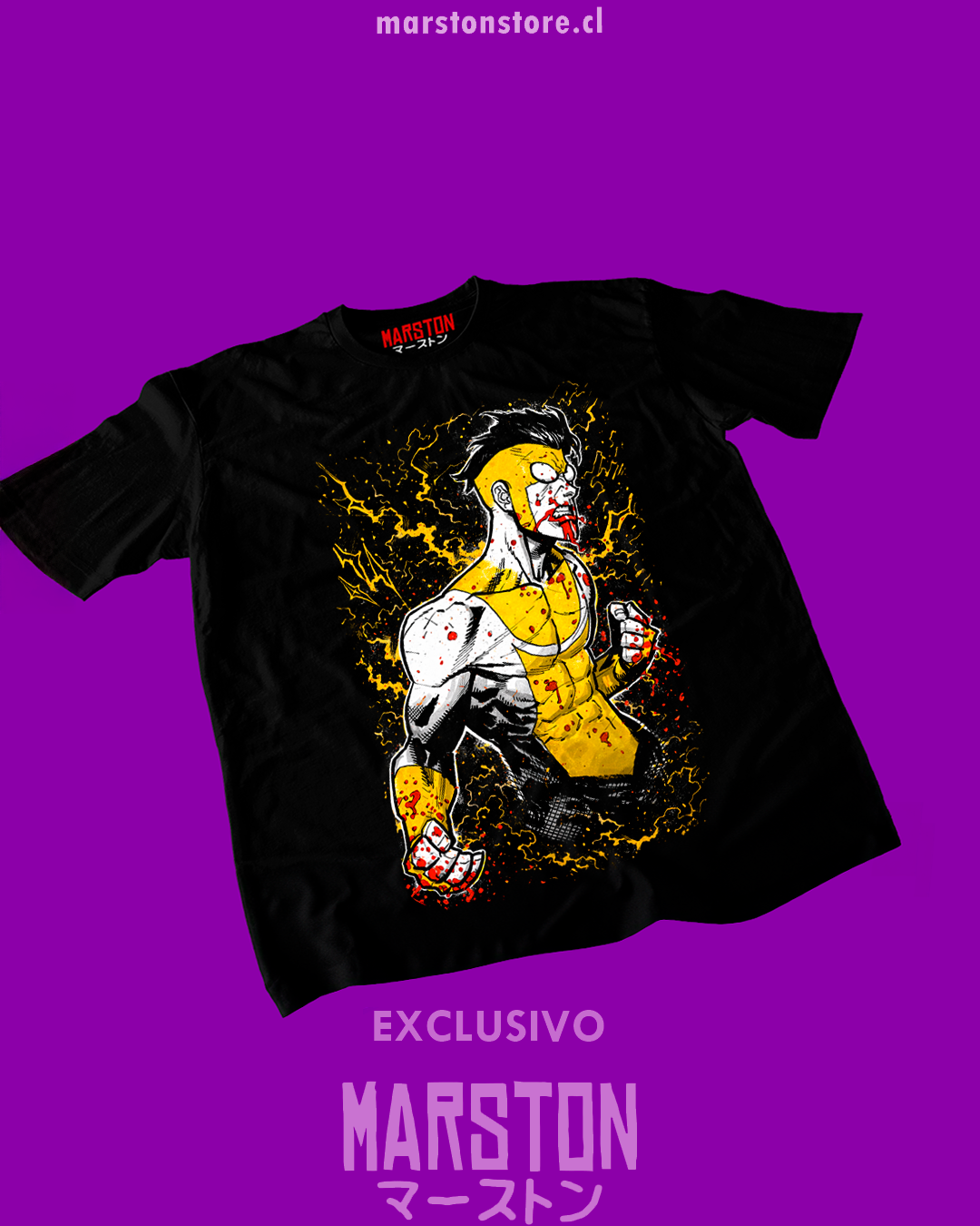 Polera negra de Invincible