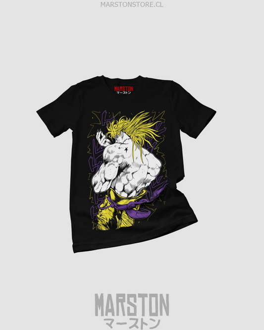 Polera negra de JoJo's Bizarre Adventure con Dio Brando