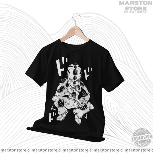 Polera negra de JoJo's Bizarre Adventure con Echoes
