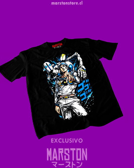 Polera negra de JoJo's Bizarre Adventure: JoJolion con Josuke Higashikata