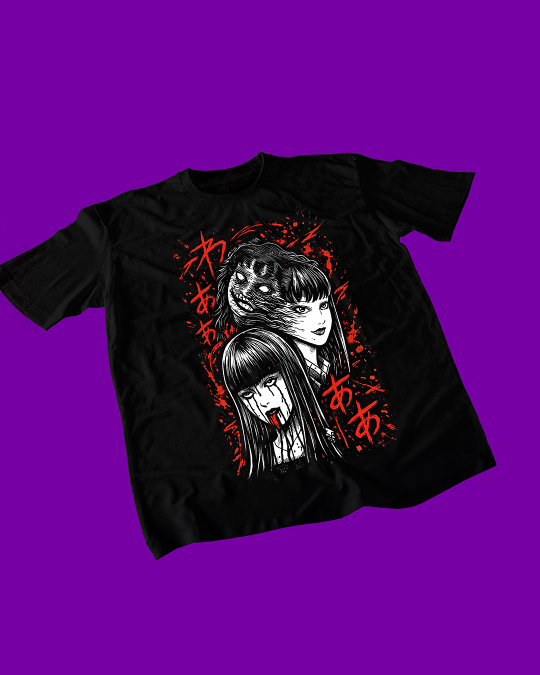 Polera negra de Junji Ito