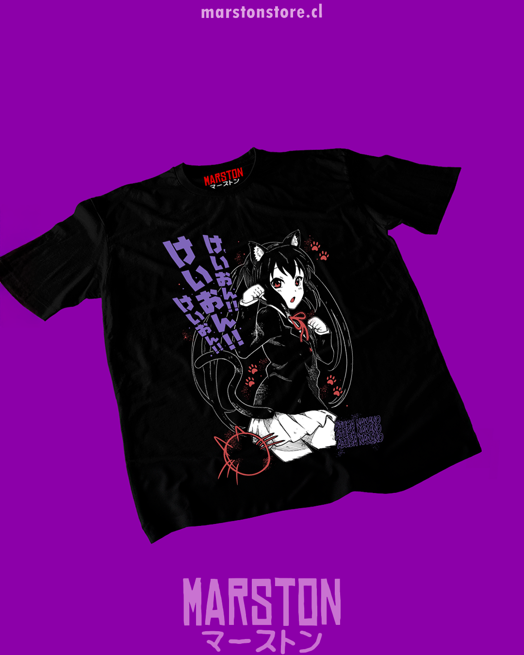 Polera negra de K-on! con Azusa Nakano