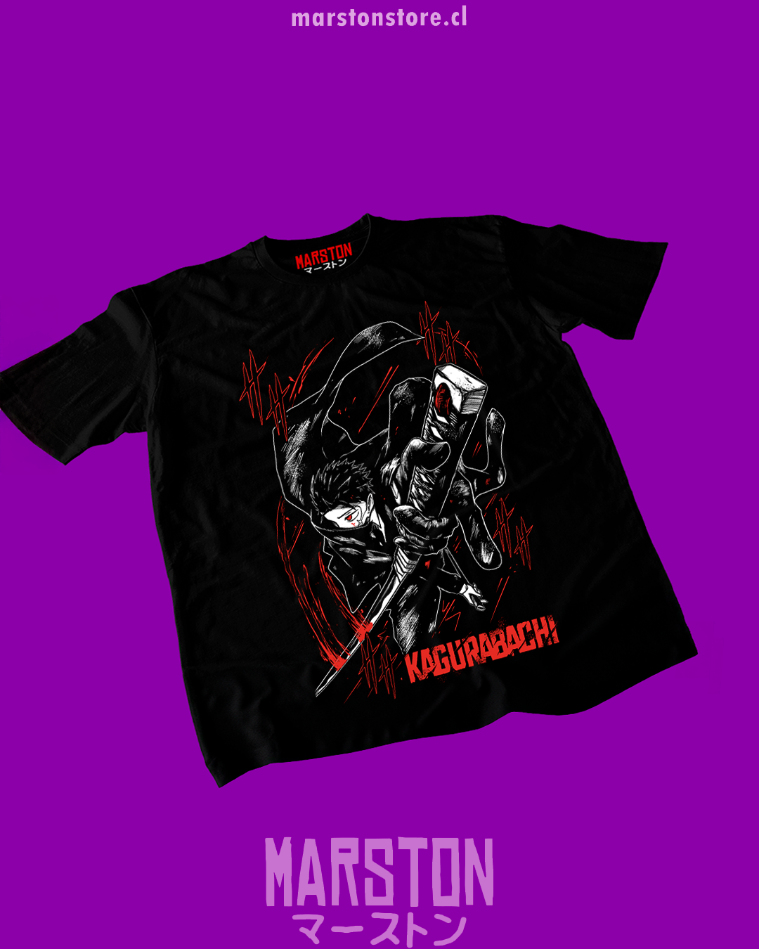 Polera negra de Kagurabachi