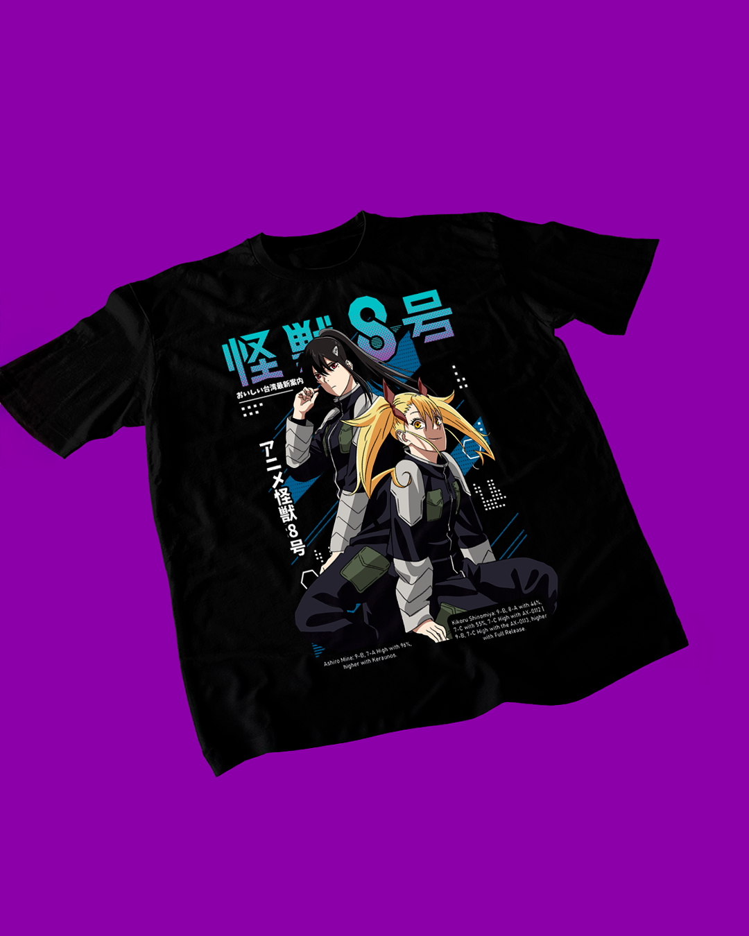 Polera negra de Kaiju No. 8