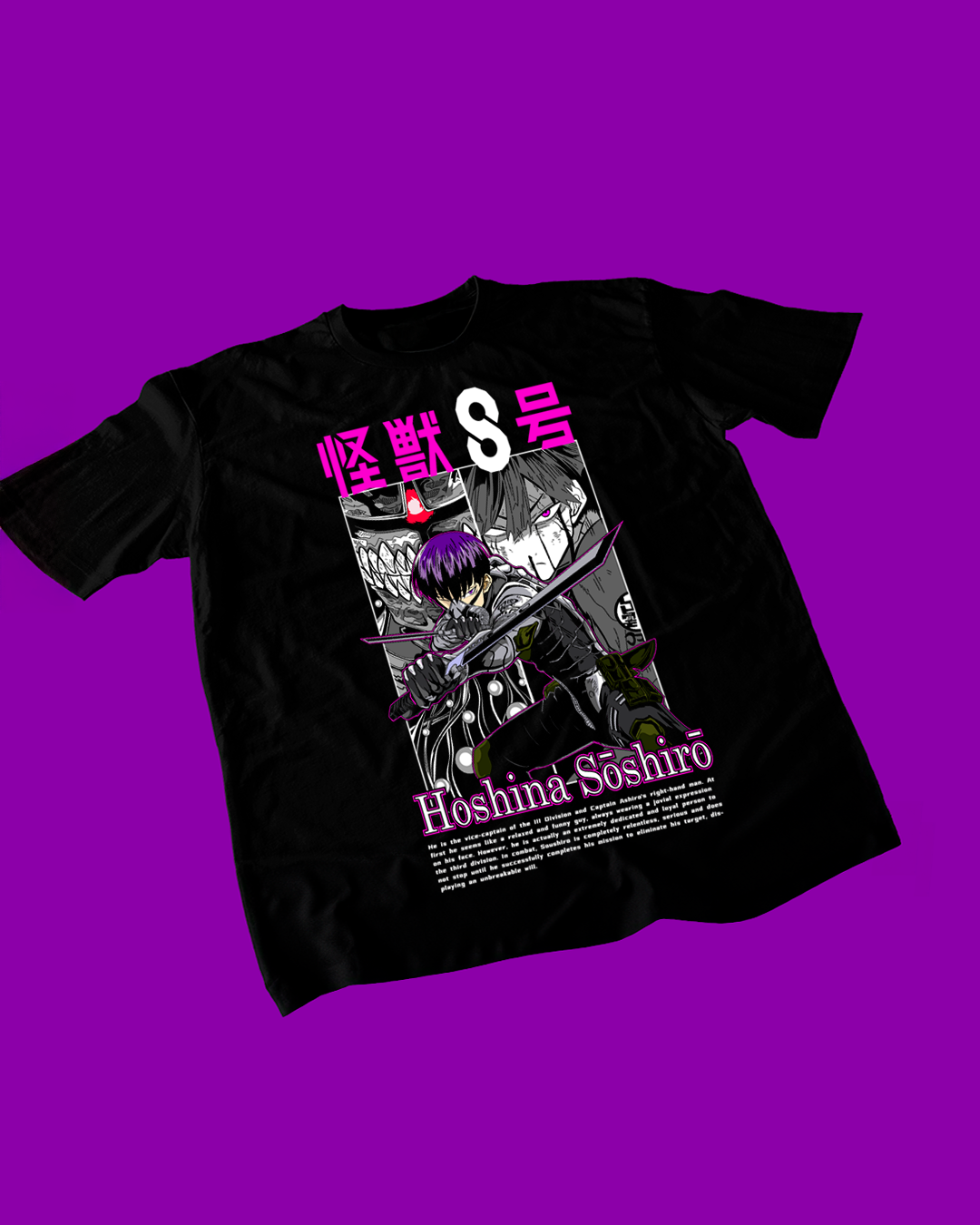 Polera negra de Kaiju No. 8