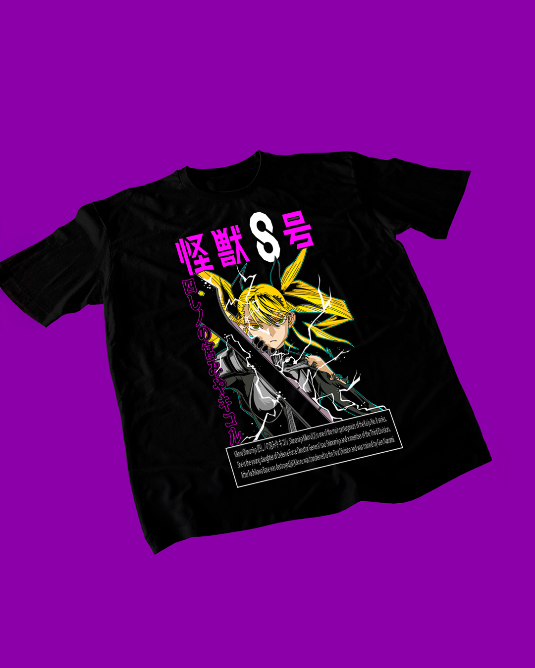 Polera negra de Kaiju No. 8