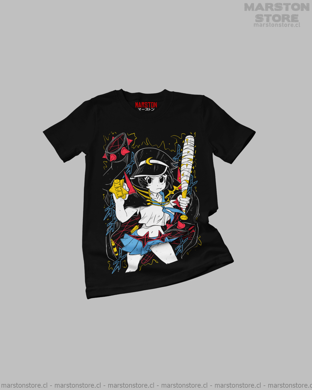 Polera negra de Kill la Kill con Mako Mankanshoku