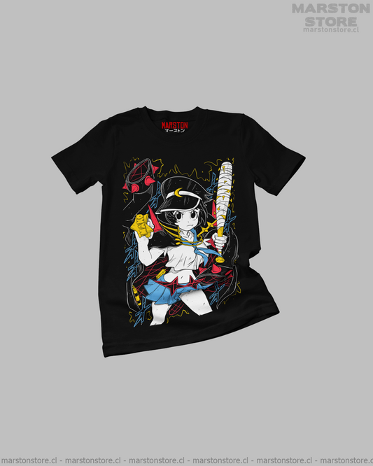 Polera negra de Kill la Kill con Mako Mankanshoku