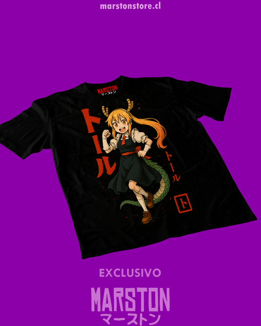 Polera negra de Kobayashi-san Chi no Maid Dragon con Tohru