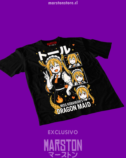 Polera negra de Kobayashi-san Chi no Maid Dragon con Tohru
