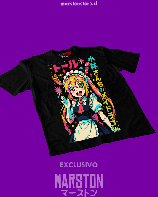 Polera negra de Kobayashi-san Chi no Maid Dragon con Tohru