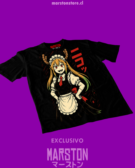 Polera negra de Kobayashi-san Chi no Maid Dragon con Tohru