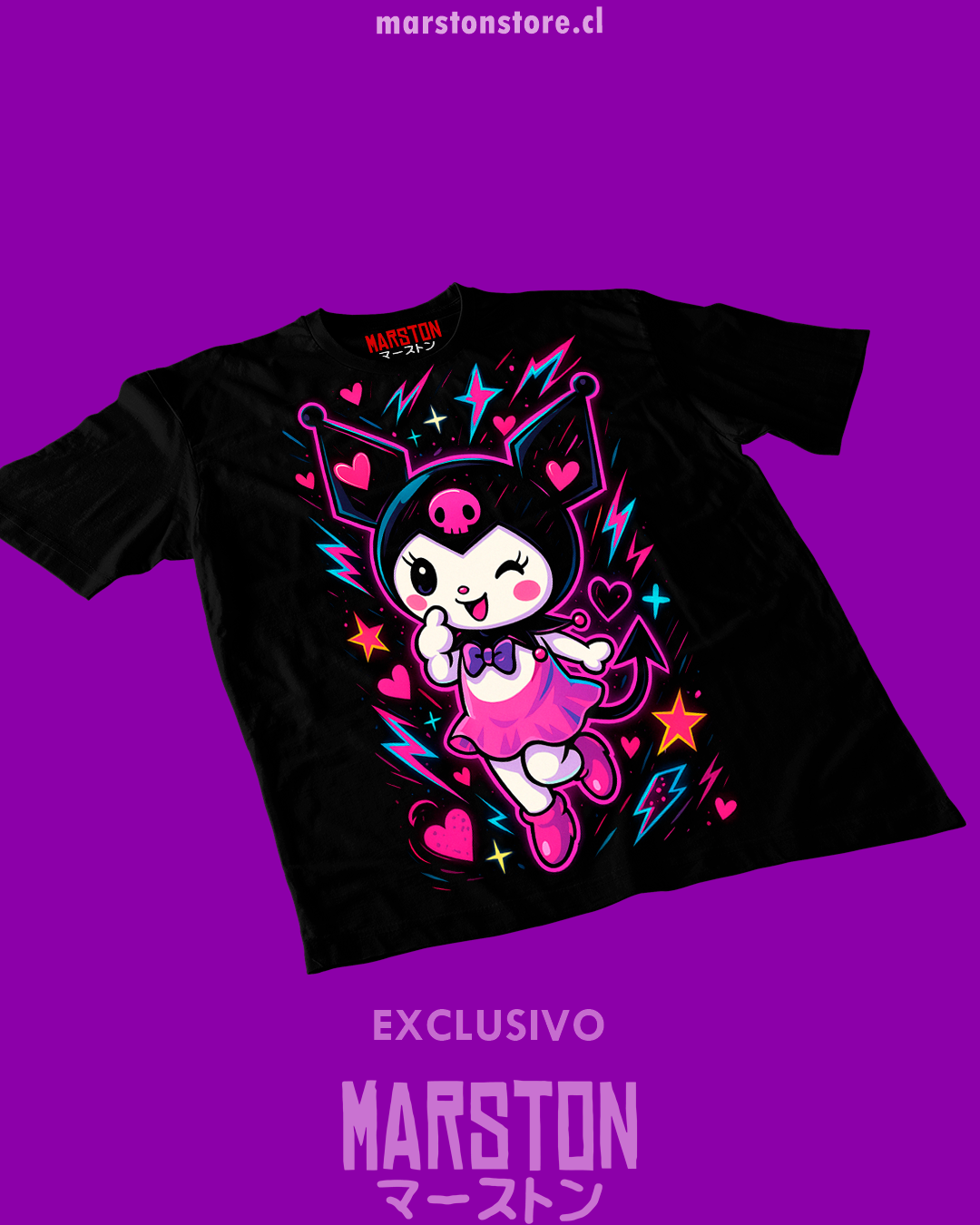 Polera negra de Kuromi