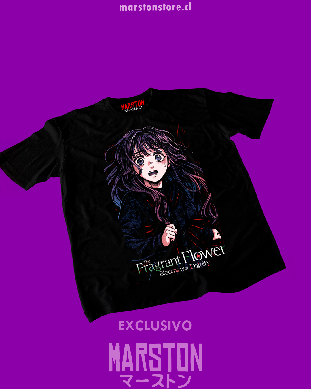 Polera negra de La Nobleza de las Flores