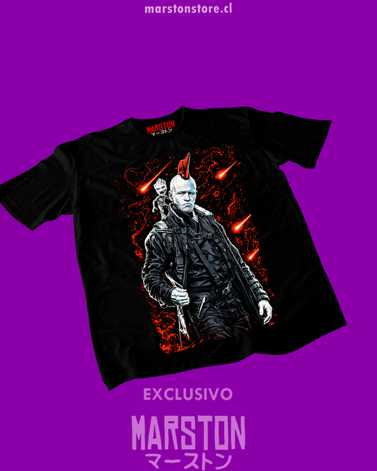Polera negra de Marvel Guardianes de la Galaxia con Yondu y Groot