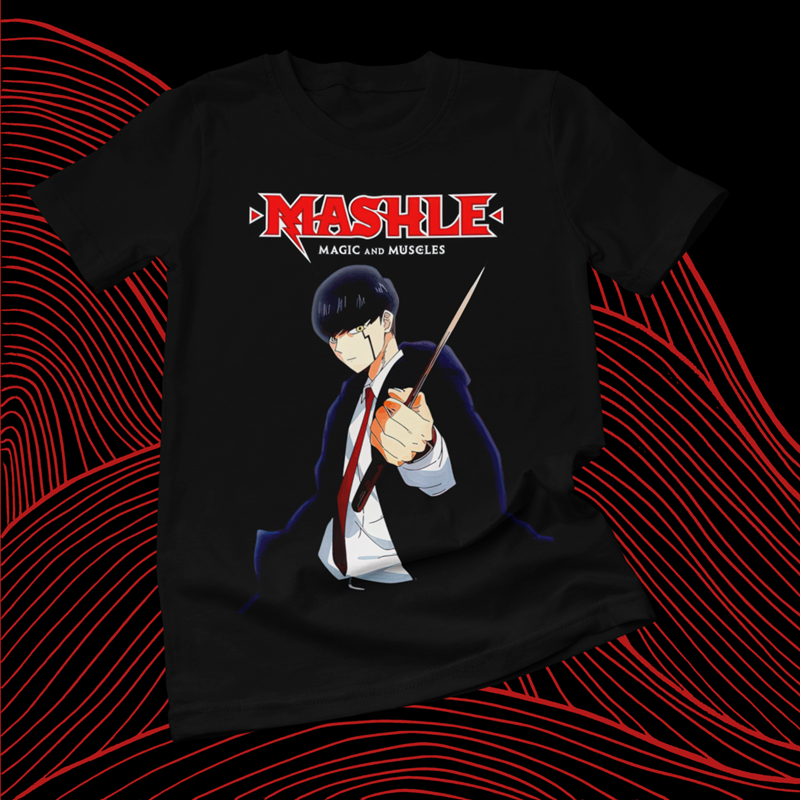 Polera negra de Mashle: Magic and Muscles