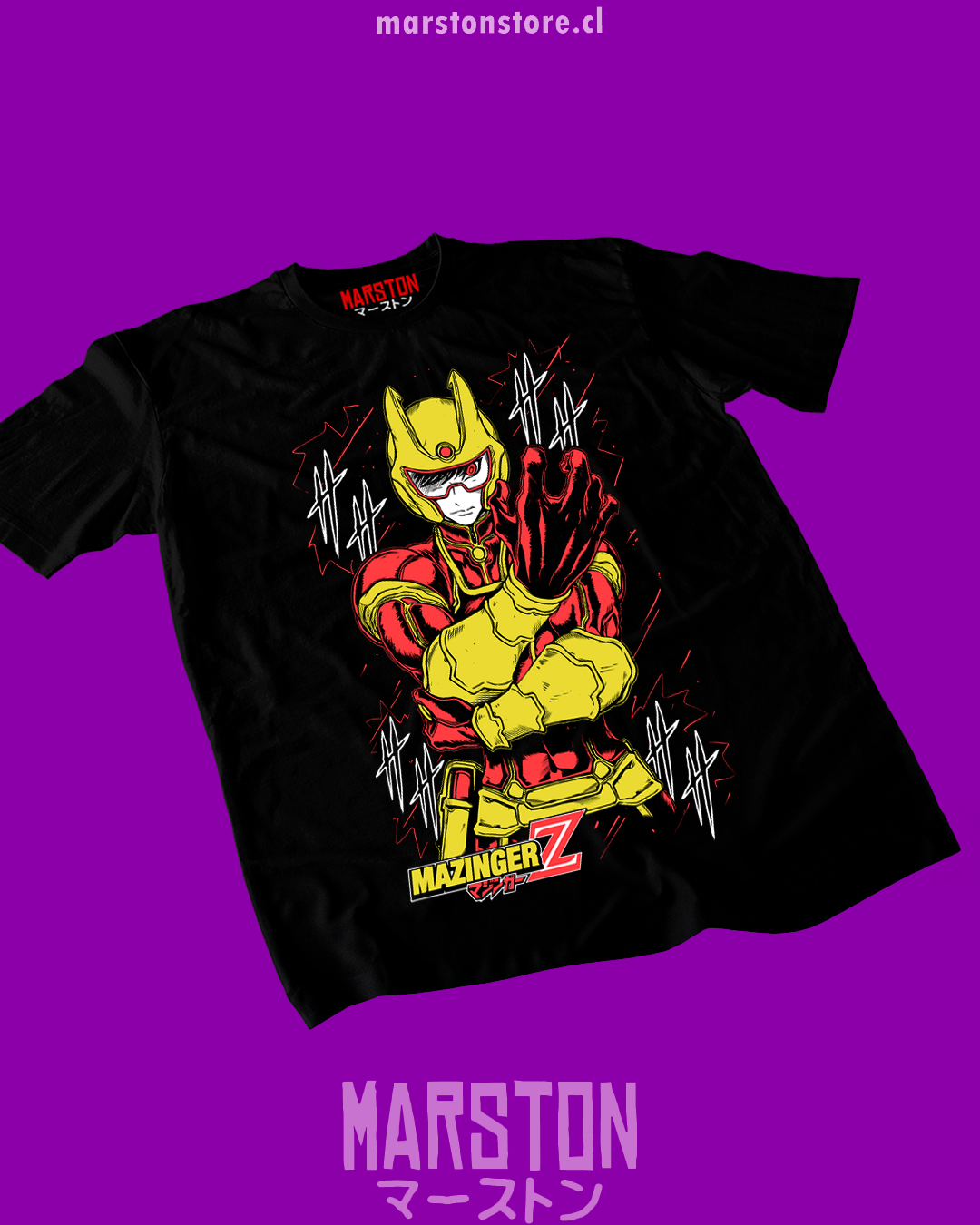 Polera negra de Mazinger Z