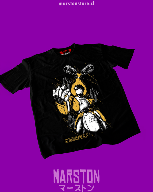 Polera negra de Medabots con Metabee