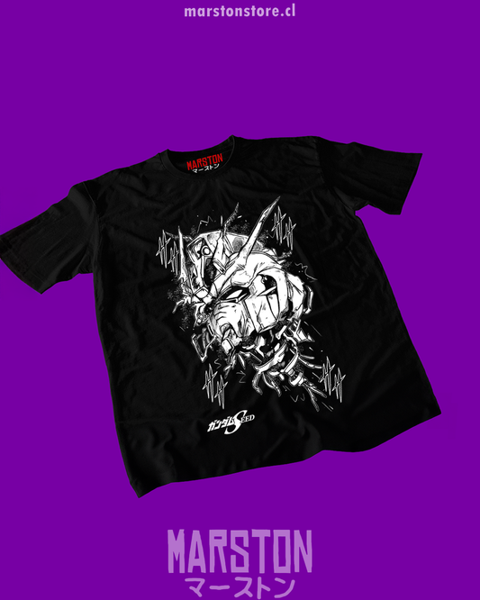 Polera negra de Mobile Suit Gundam