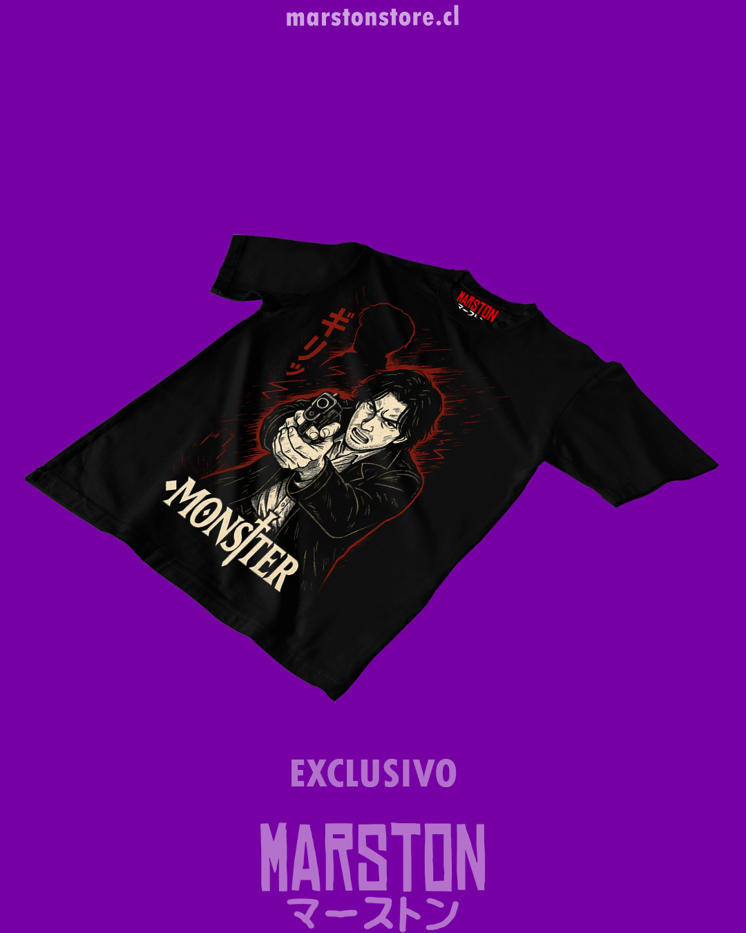 Polera negra de Monster con Kenzo Tenma