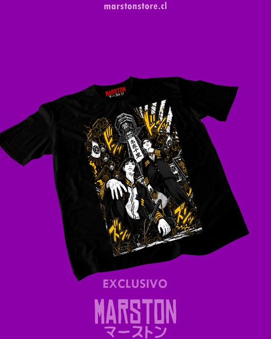 Polera negra de Nippon Sangoku