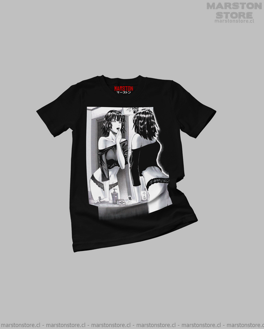 Polera negra de One Punch Man con Fubuki
