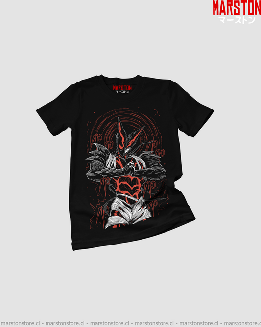 Polera negra de One Punch Man con Garou