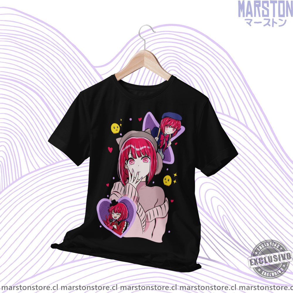 Polera negra de Oshi no Ko con Kana Arima