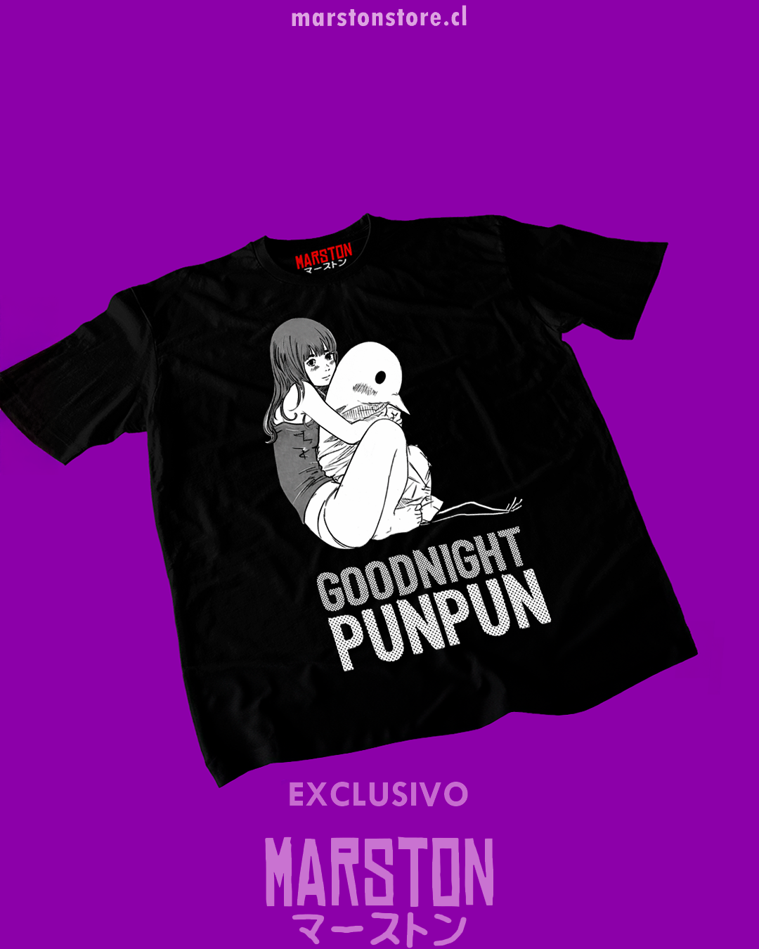 Polera negra de Oyasumi Punpun