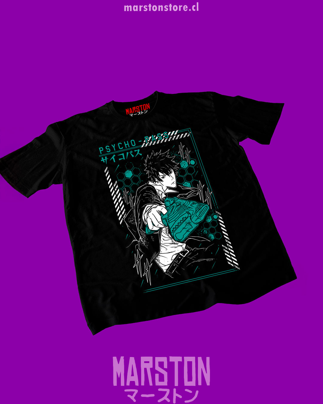 Polera negra de Psycho-Pass