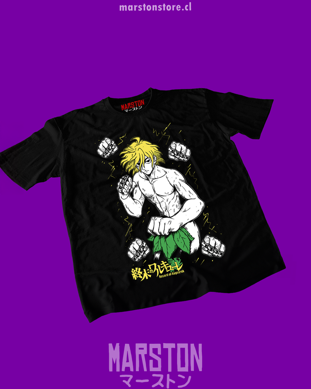 Polera negra de Record of Ragnarok