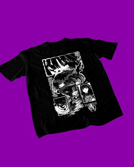 Polera negra de Sakamoto Days con Osaragi