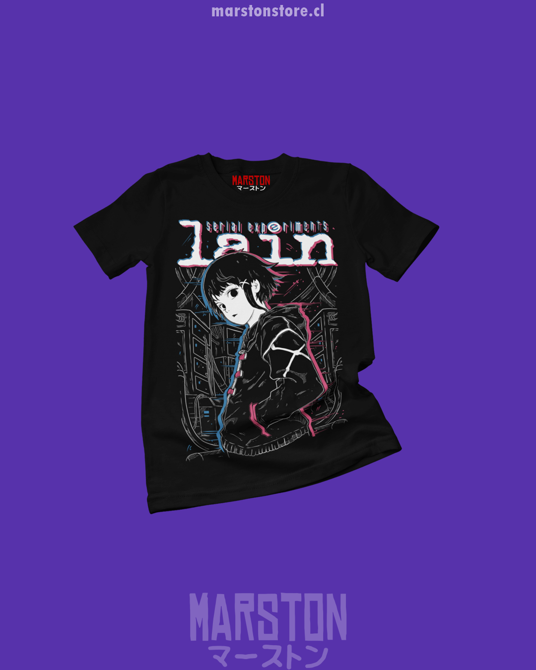 Polera negra de Serial Experiments Lain
