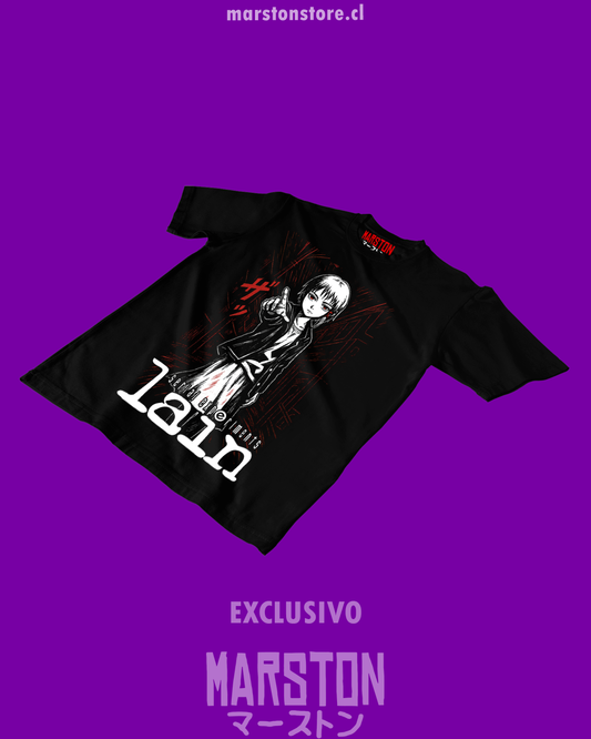 Polera negra de Serial Experiments Lain