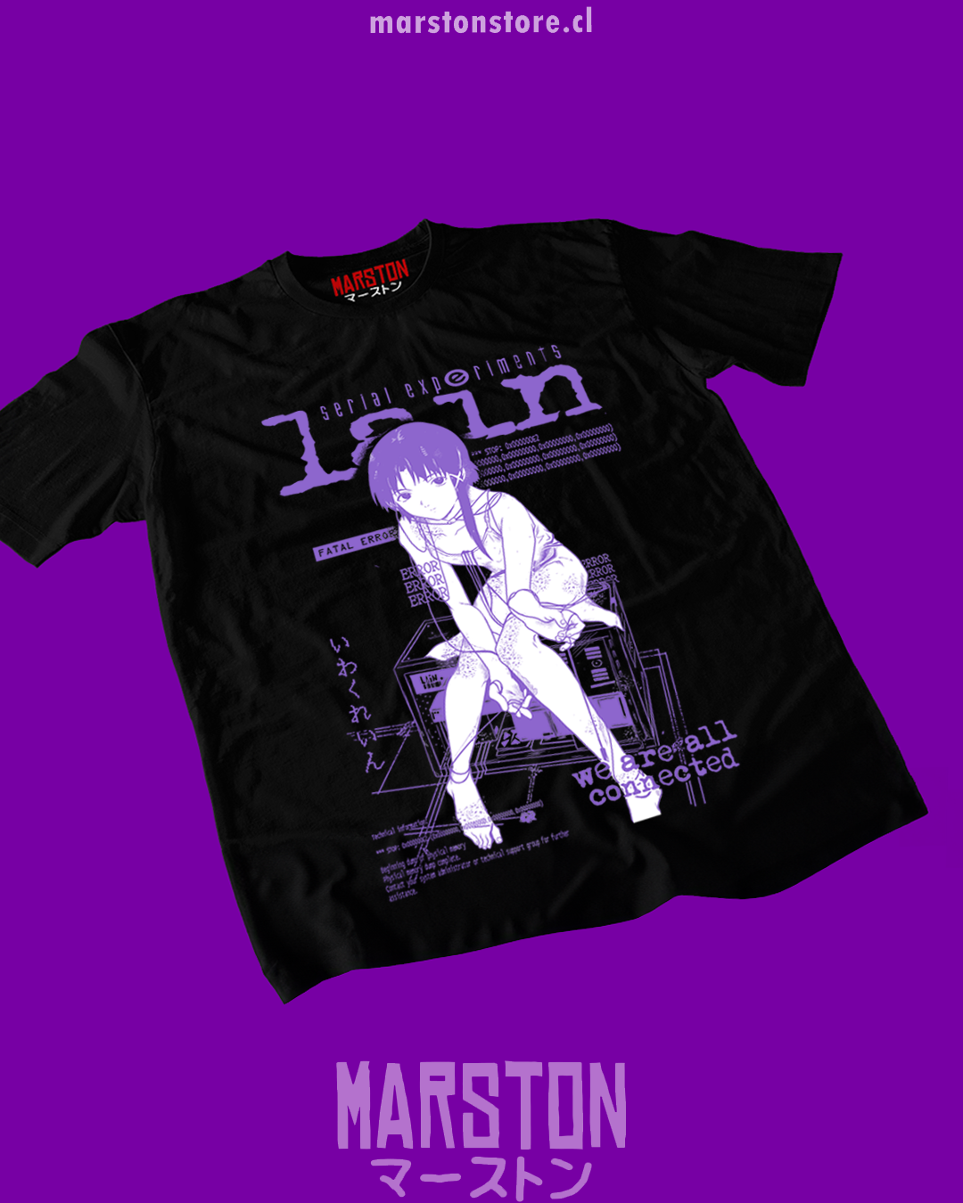 Polera negra de Serial Experiments Lain