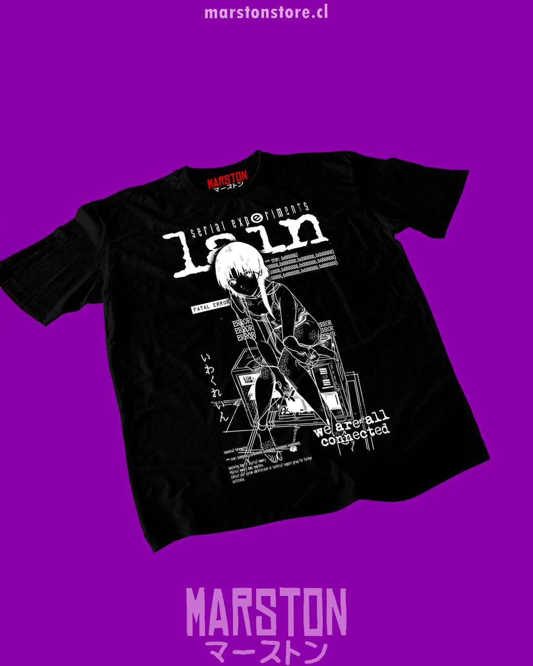 Polera negra de Serial Experiments Lain