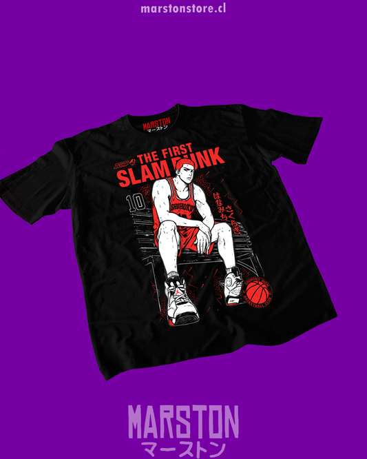 Polera negra de Slam Dunk con Hanamichi Sakuragi