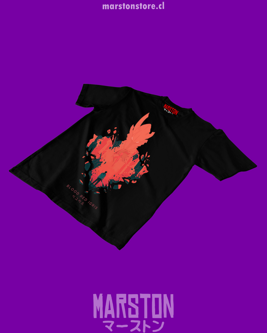 Polera negra de Solo Leveling con diseño anime