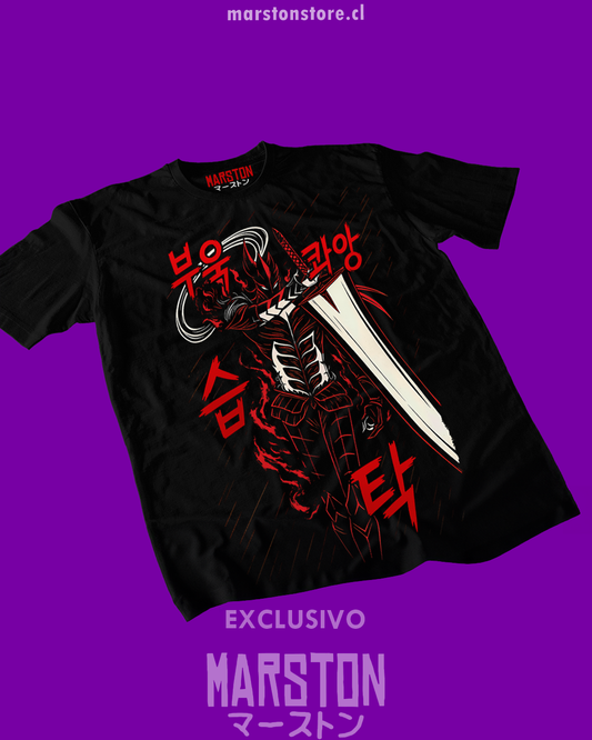 Polera negra de Solo Leveling con Igris