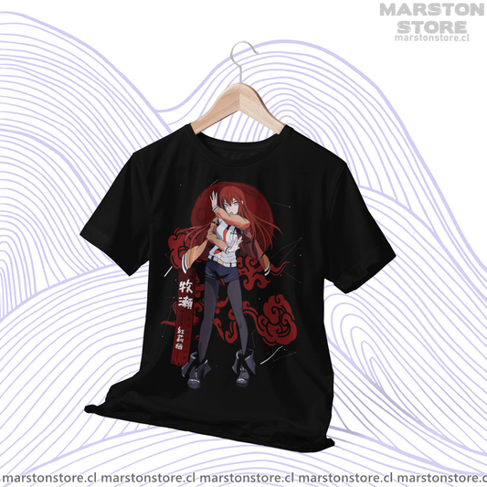 Polera negra de Steins;Gate con Kurisu Makise