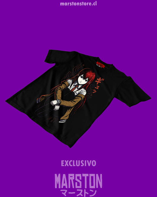 Polera negra de Steins;Gate con Kurisu Makise