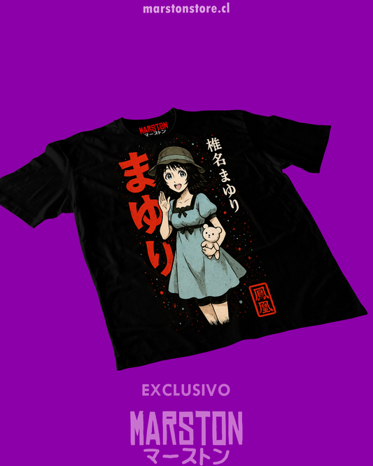 Polera negra de Steins;Gate con Mayuri Shiina