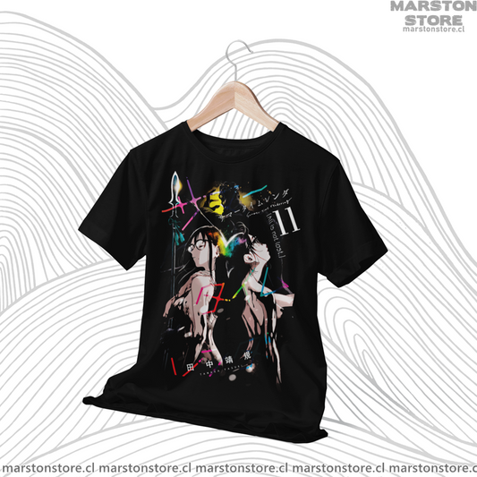 Polera negra de Summer Time Rendering con Hizuru Minakata