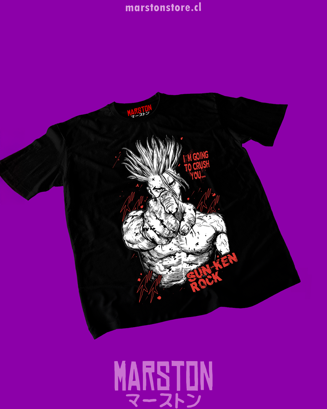 Polera negra de Sun-Ken Rock