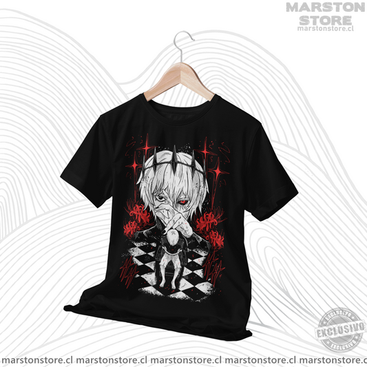 Polera negra de Tokyo Ghoul con Ken Kaneki