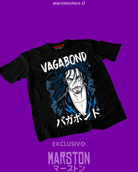 Polera negra de Vagabond con Miyamoto Musashi